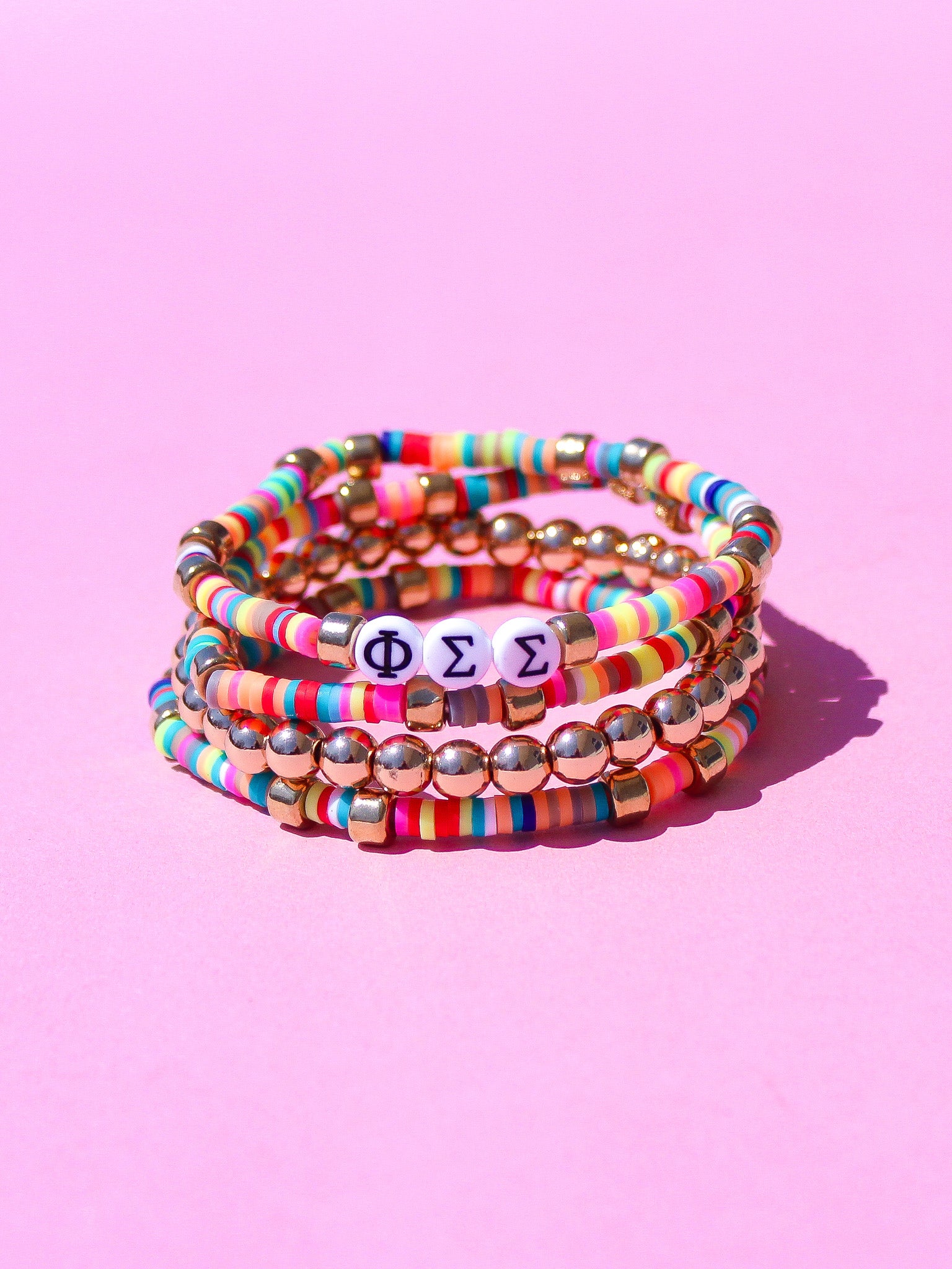 Phi Sigma Sigma Miley Bracelet Stack