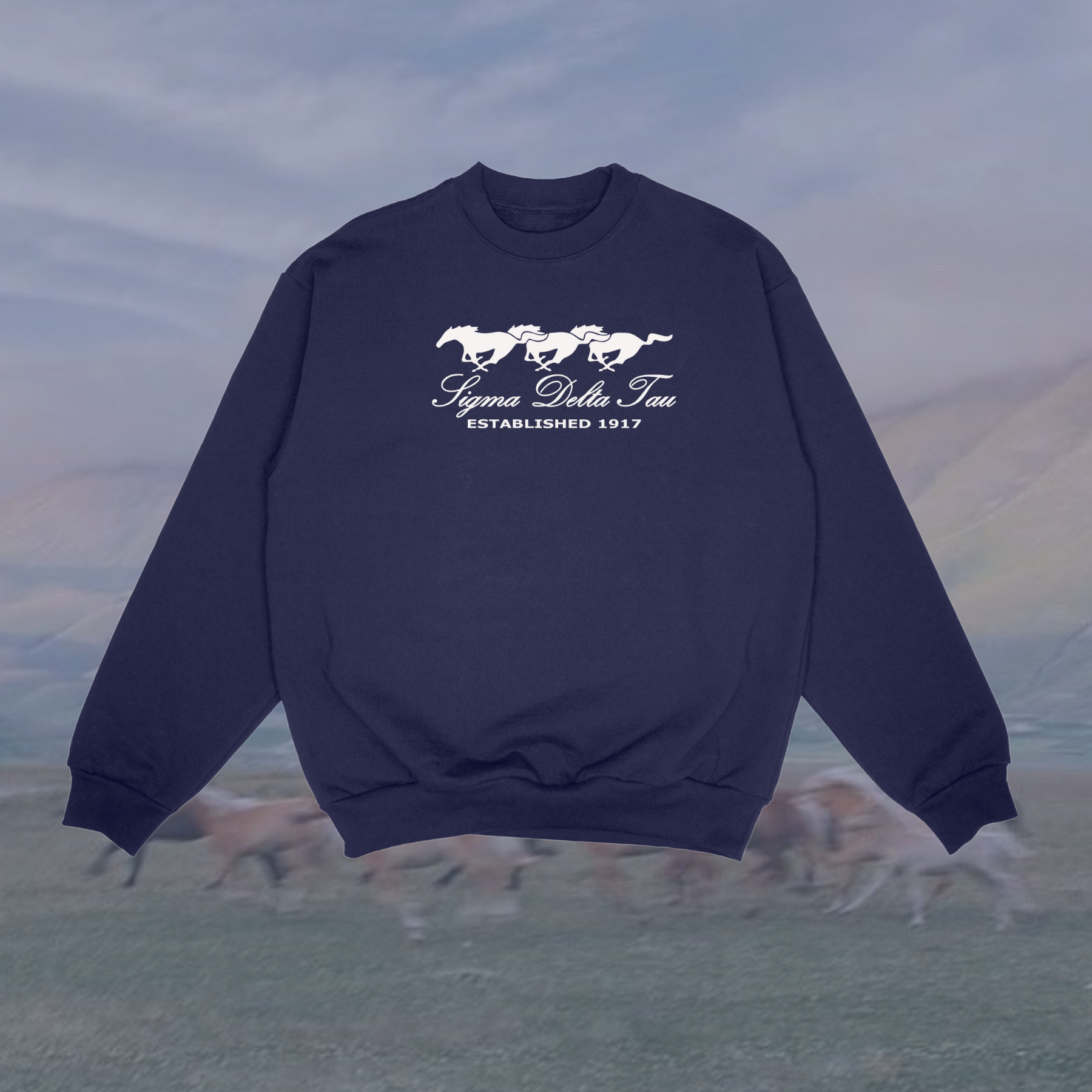 Sigma Delta Tau Wild Horses Sorority Crewneck