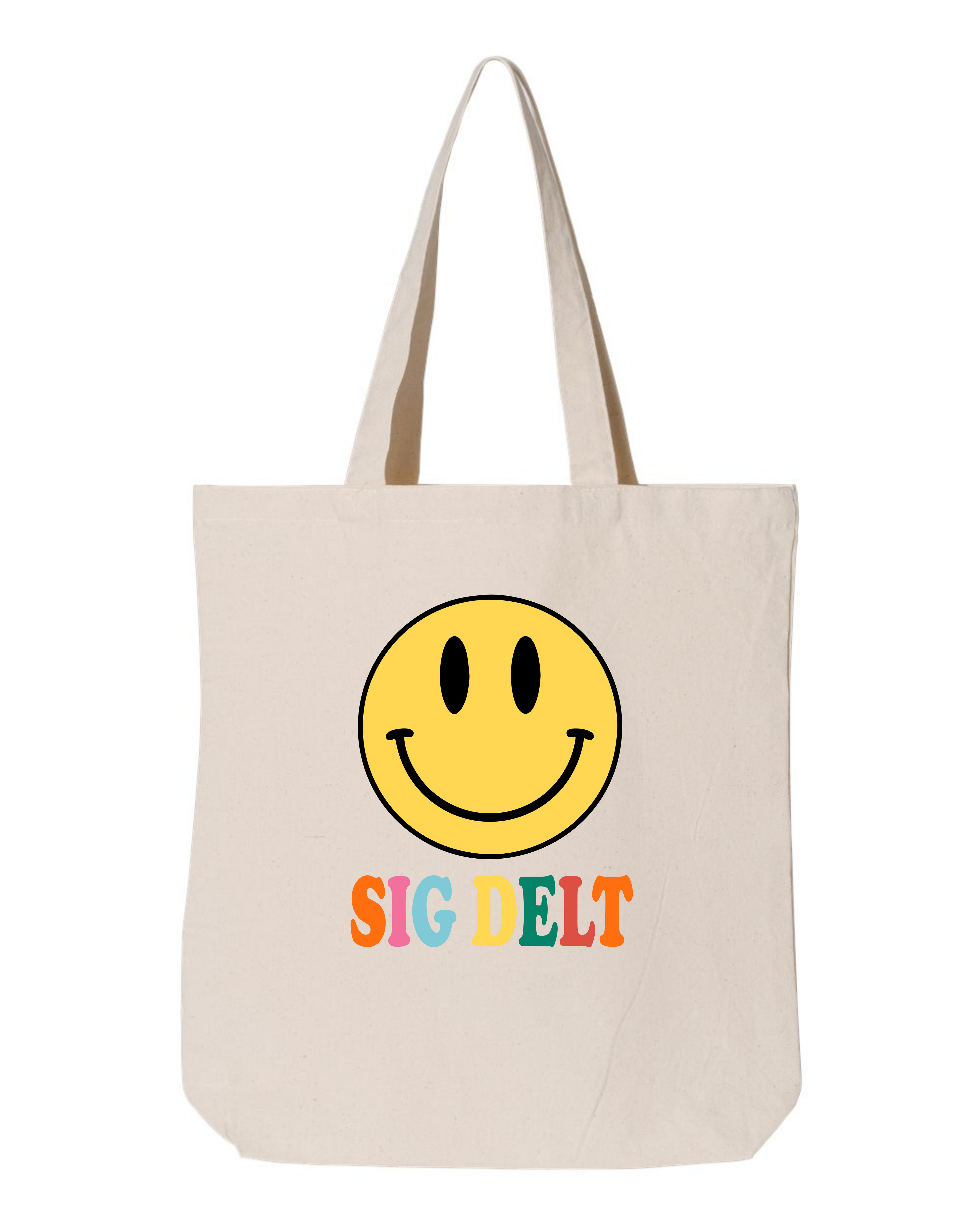 Sigma Delta Tau All Smiles Sorority Tote