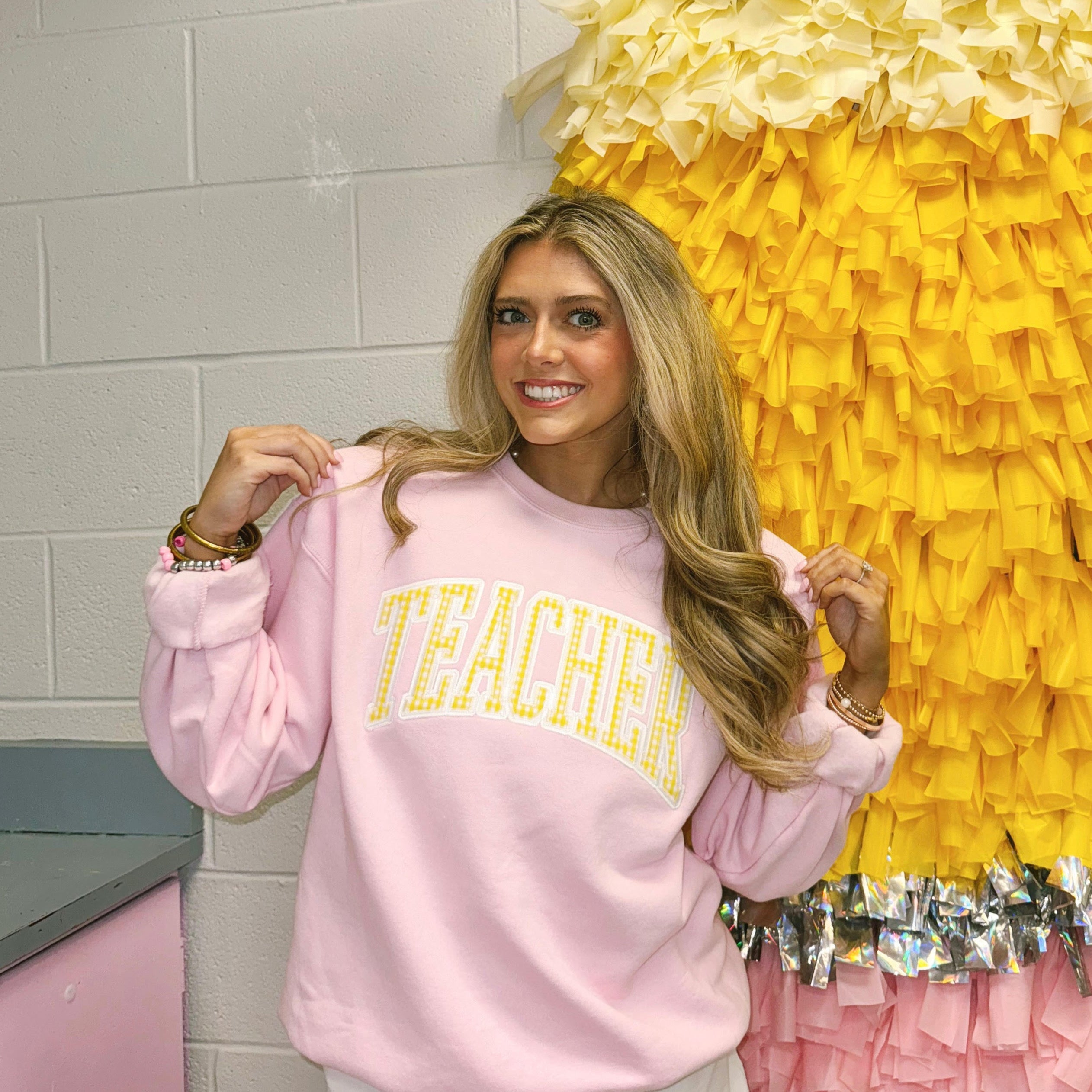 Sugar and Sun Custom Appliqué Embroidered Sweatshirt