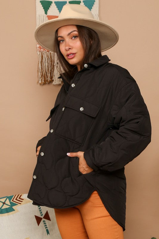 Local Icon Quilted Jacket - Black