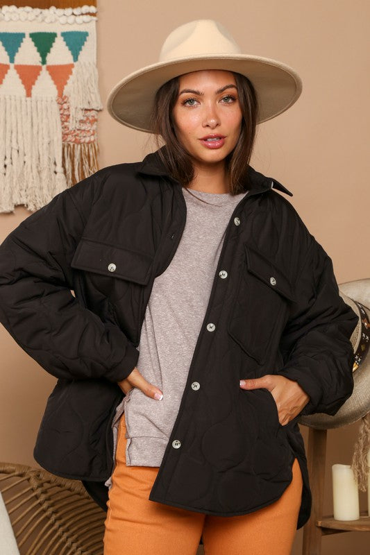 Local Icon Quilted Jacket - Black