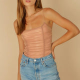 Samantha Ruched Bodysuit // Nude