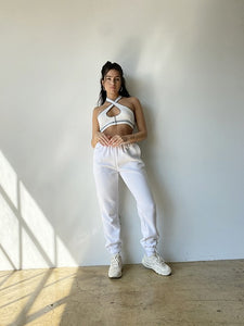 Exposed Seam Halter Top