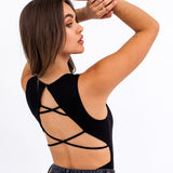 Selma Criss Cross Bodysuit - Black