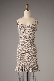 Animal Print Smocked Dress