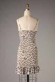 Animal Print Smocked Dress