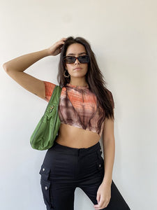Orange Skies Exposed Seam Crop Top