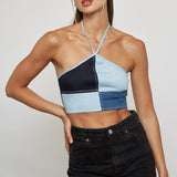 Denim Patchwork Top