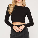 Washed Corduroy Skirt - Black