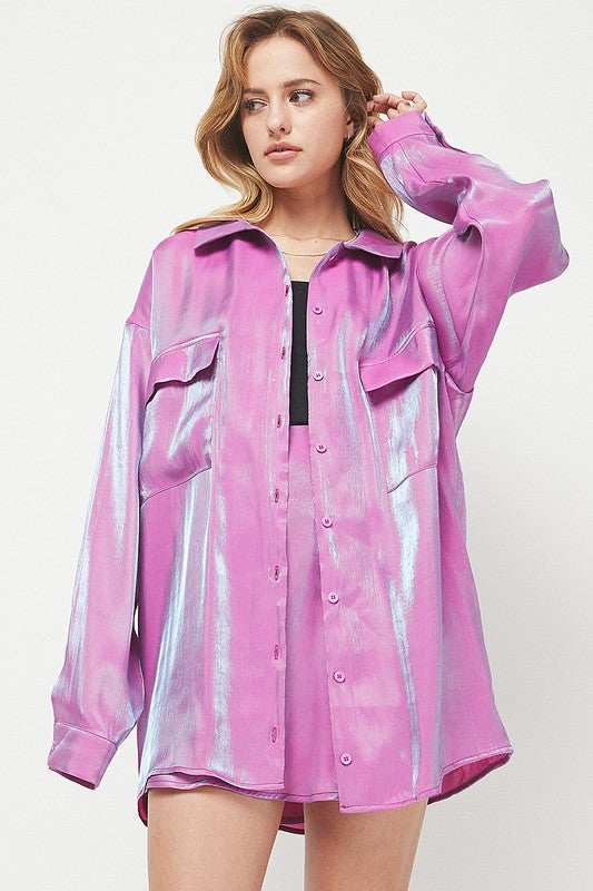 The Shimmer End Button Up Shirt