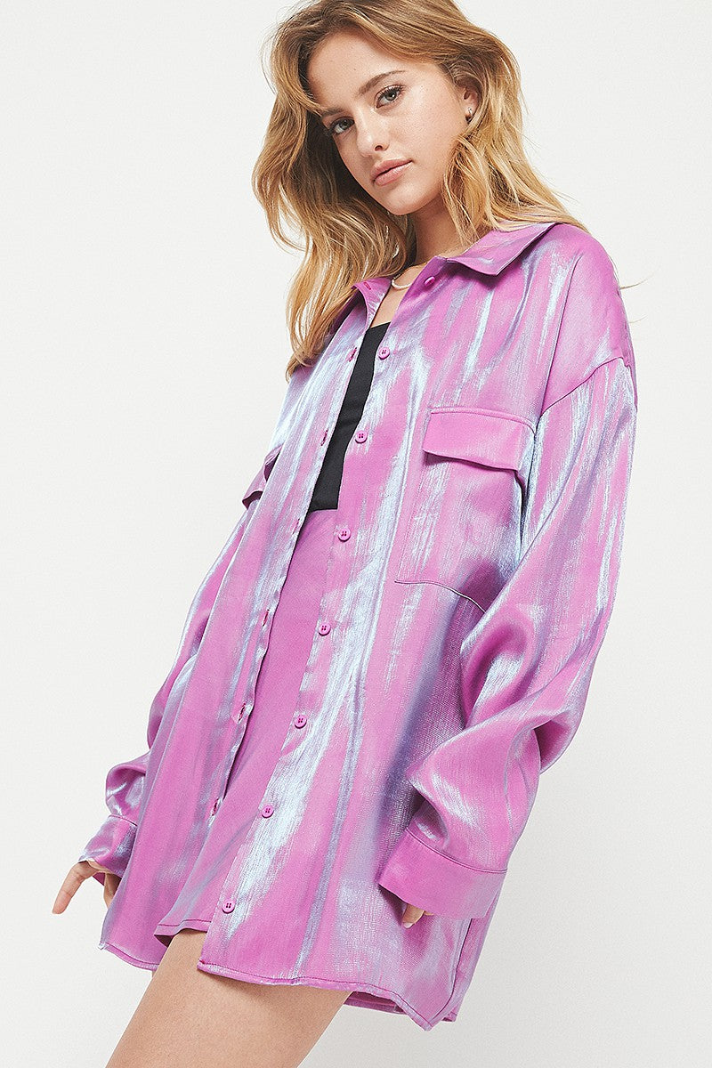 The Shimmer End Button Up Shirt