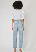 Load image into Gallery viewer, High Rise Slim Straight Distressed Denim
