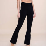 Ribbed Flare High-Waist Leggings