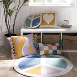 Discogrid Lumbar with Tassels Pillow