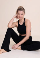 Load image into Gallery viewer, Ribbed Flare High-Waist Leggings
