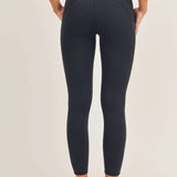 No Front Seam Lycra-Blend Swoop Leggings