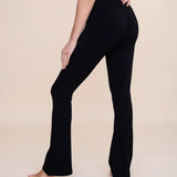 Ribbed Flare High-Waist Leggings