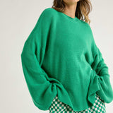 Drop Shoulder Knit Sweater