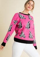 Load image into Gallery viewer, Wild Thing Pink Zebra Sweater
