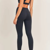 No Front Seam Lycra-Blend Swoop Leggings