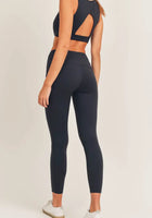 Load image into Gallery viewer, No Front Seam Lycra-Blend Swoop Leggings
