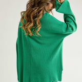 Drop Shoulder Knit Sweater