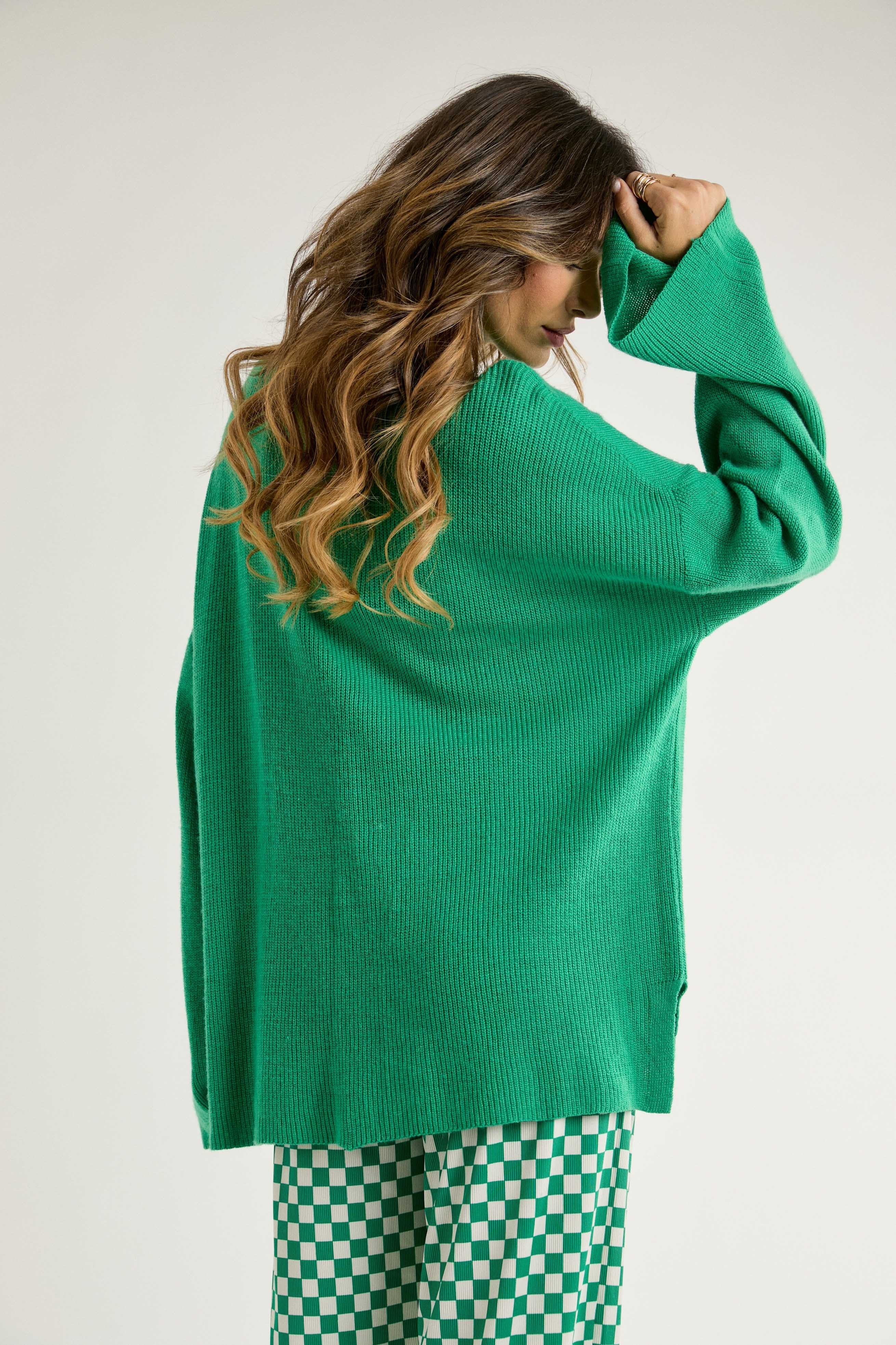Drop Shoulder Knit Sweater