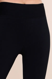 Ribbed Flare High-Waist Leggings