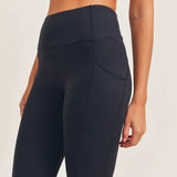 No Front Seam Lycra-Blend Swoop Leggings
