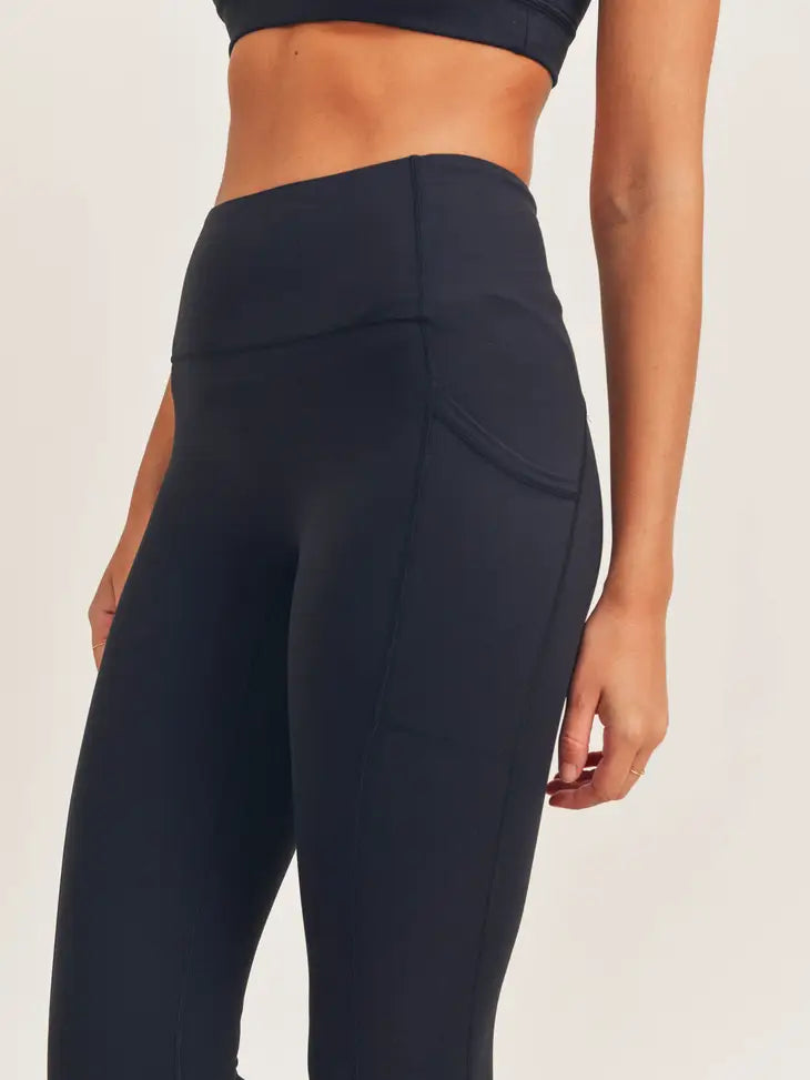 No Front Seam Lycra-Blend Swoop Leggings