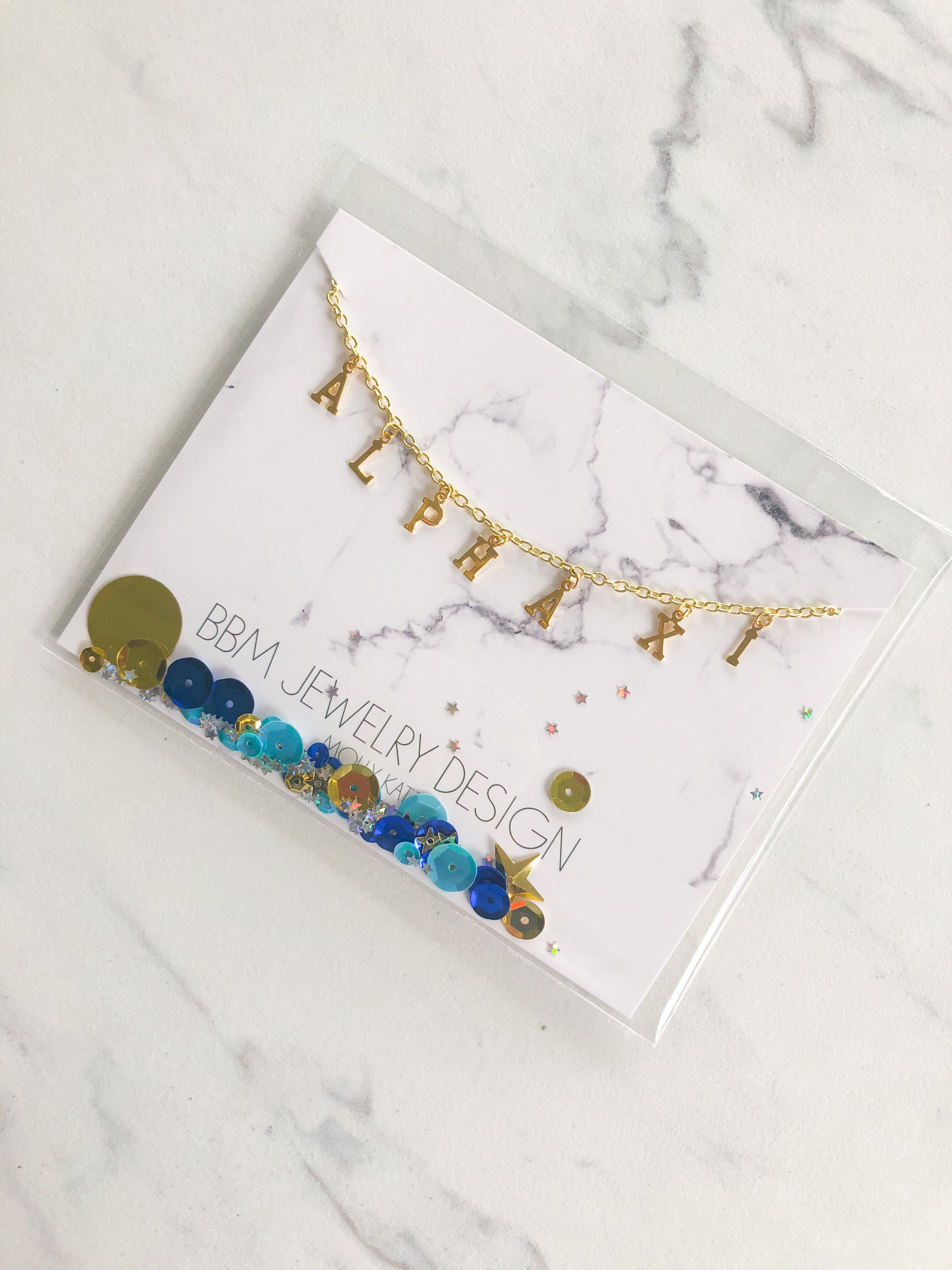 Alpha Xi Delta Name Drop Necklace