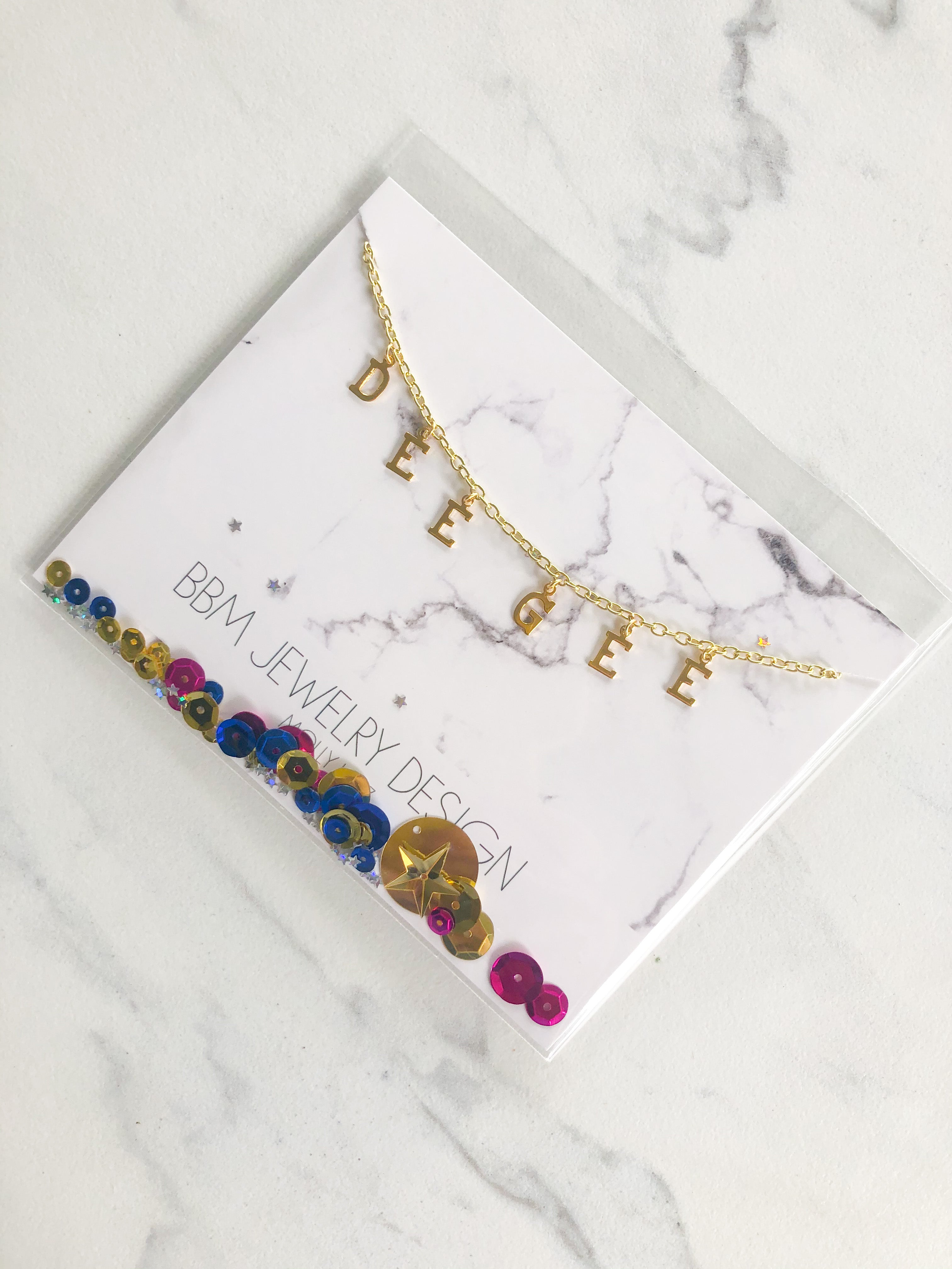 Delta Gamma Name Drop Necklace