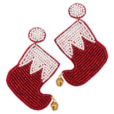 Red Stocking Earrings