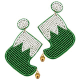 Green Stocking Earrings