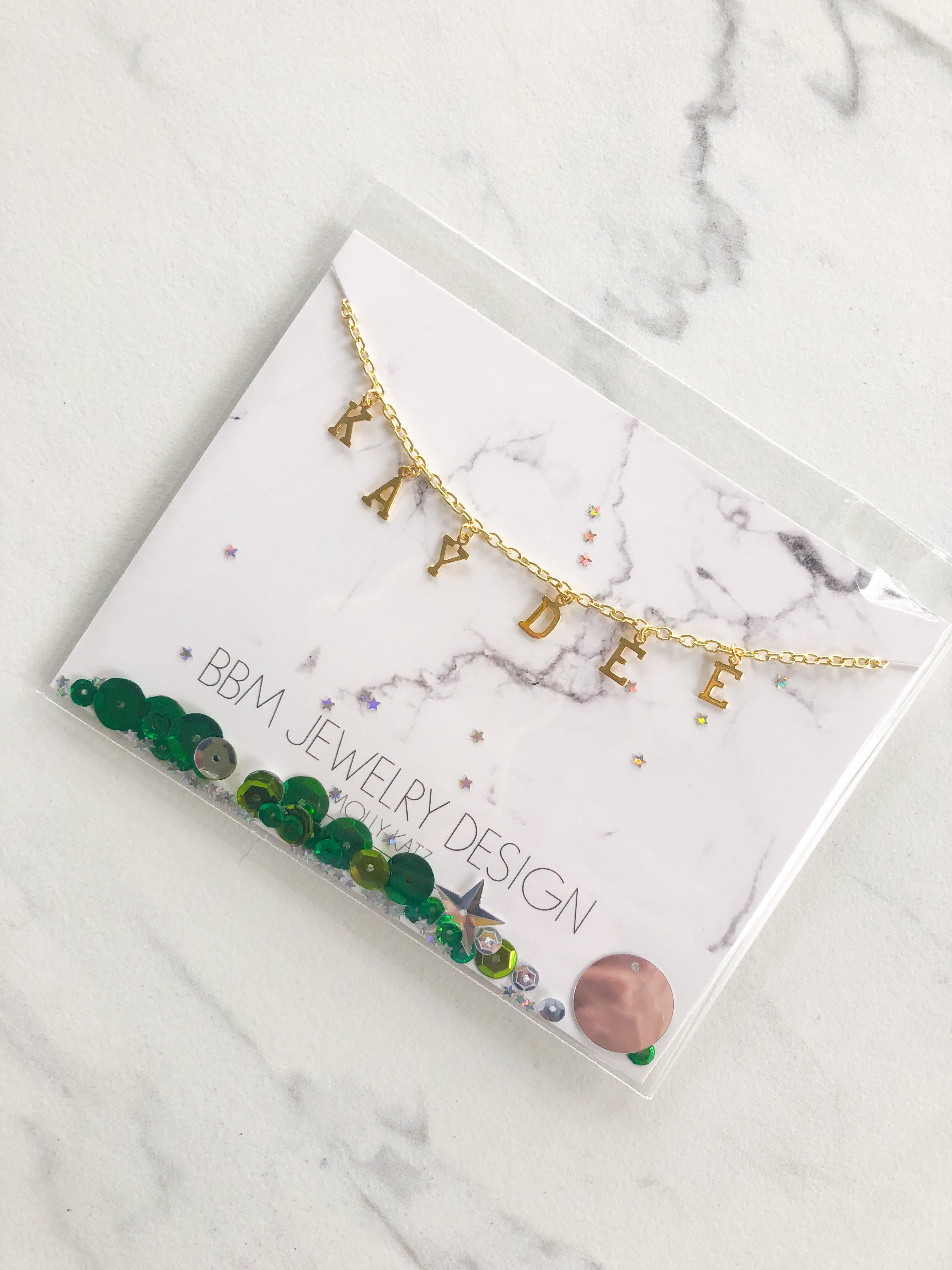 Kappa Delta Name Drop Necklace