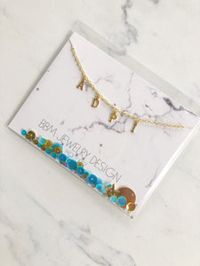 Alpha Delta Pi Name Drop Necklace