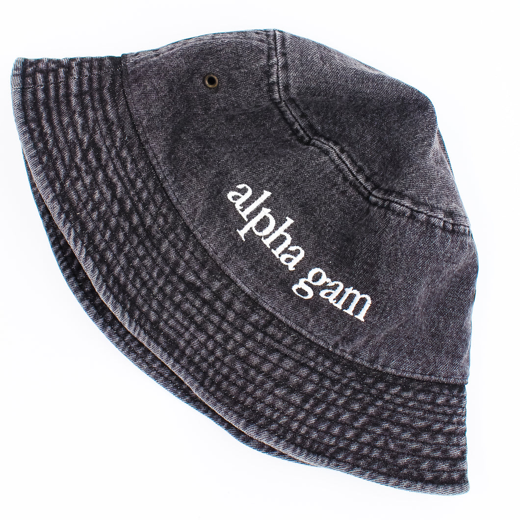 Alpha Gamma Delta Denim Bucket Hat
