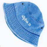 Alpha Omicron Pi Denim Bucket Hat