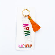 Alpha Phi Sparkle Tassel Key Fob