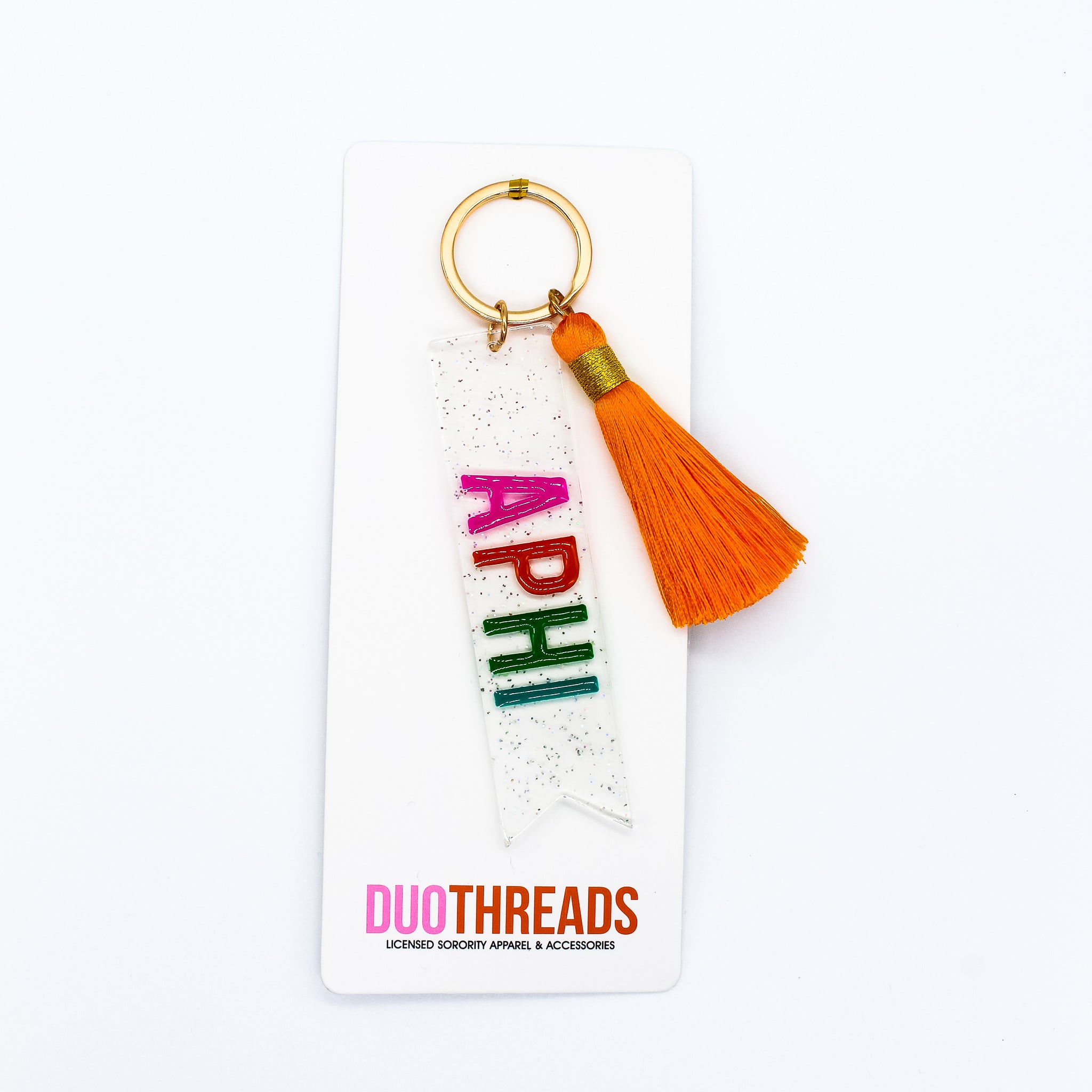 Alpha Phi Sparkle Tassel Key Fob