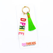 Delta Phi Epsilon Sparkle Tassel Key Fob