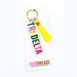 Delta Delta Delta Sparkle Tassel Key Fob