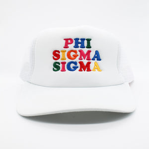 Phi Sigma Sigma Fun Times Trucker Hat