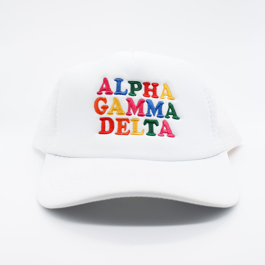 Alpha Gamma Delta Fun Times Trucker Hat