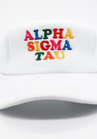 Load image into Gallery viewer, Alpha Sigma Tau Fun Times Trucker Hat
