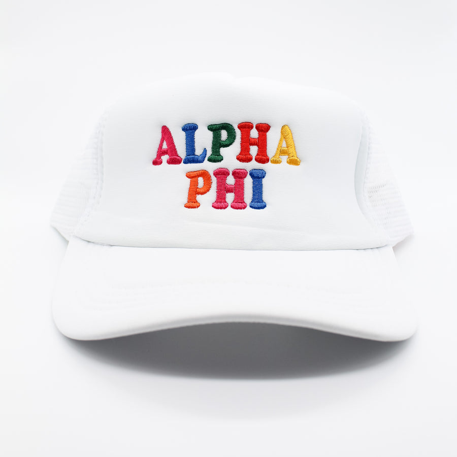 Alpha Phi Fun Times Trucker Hat