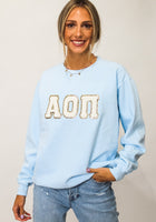 Load image into Gallery viewer, Chenille Embroidered Letter Sweatshirt
