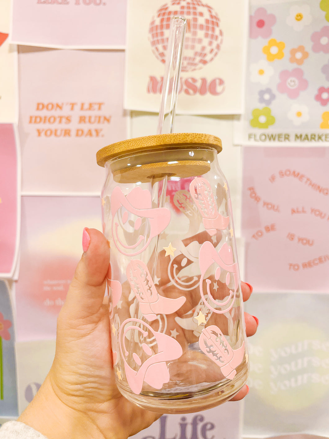 Cowgirl Disco 16oz Glass Tumbler