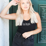 Bling Ring Rhinestone Rib Sorority Tank